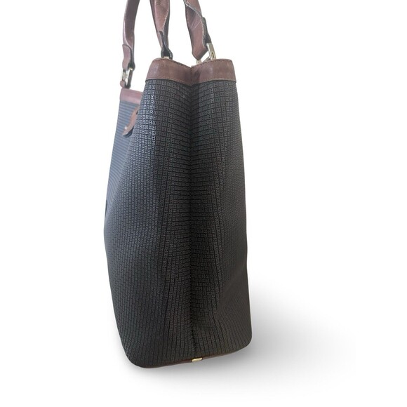 Bally Vintage Embossed B Canvas Tote with Leather Trim - Made in Italy - Picture 4 of 16